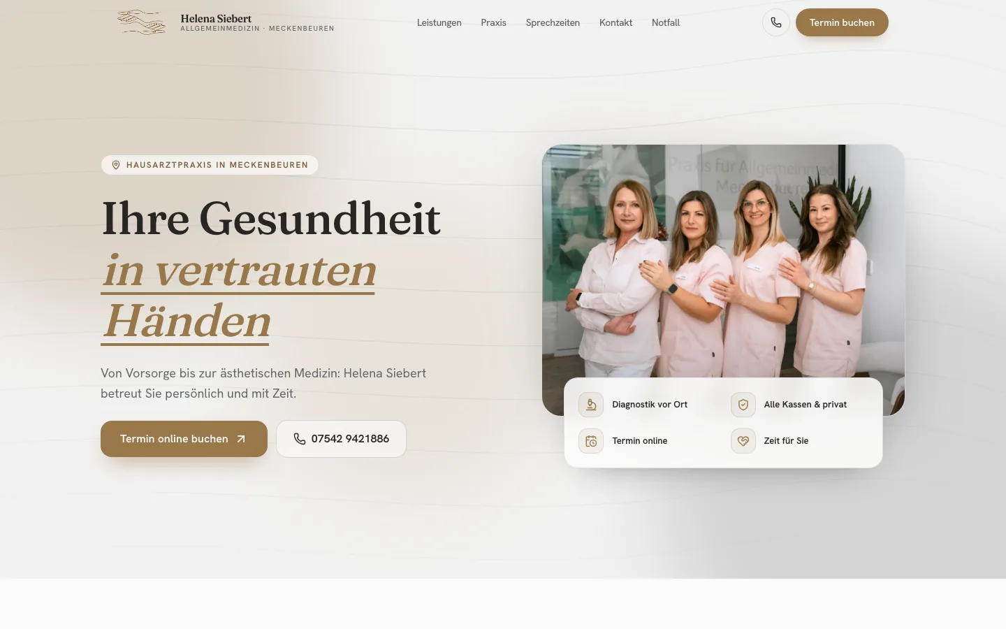 Startseite der Allgemeinmedizin Meckenbeuren