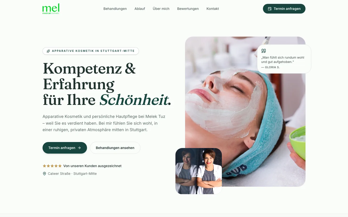 Startseite von Mel Medical Cosmetic
