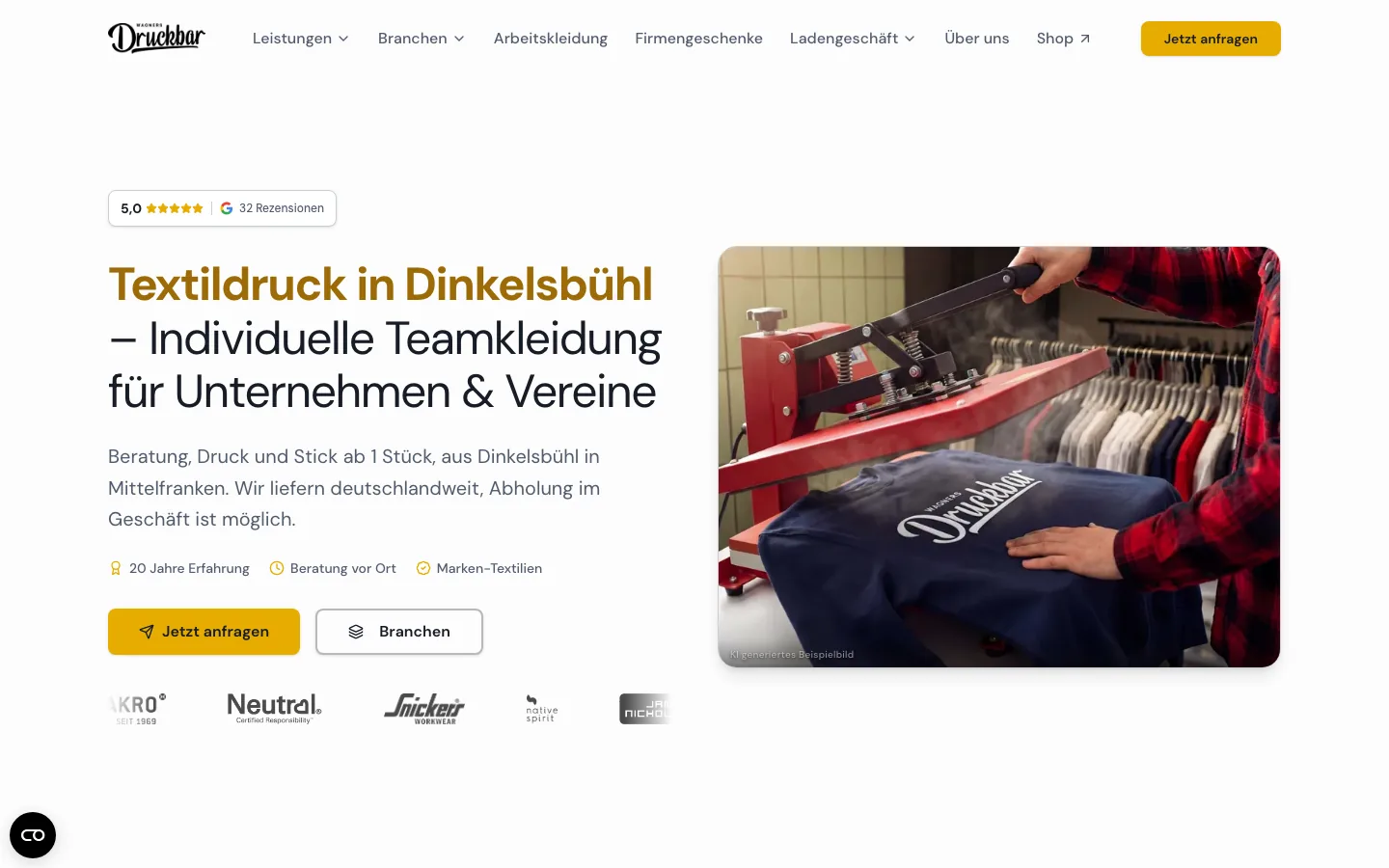 Startseite von Wagners Druckbar